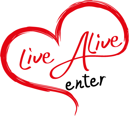 logo livealive rosso